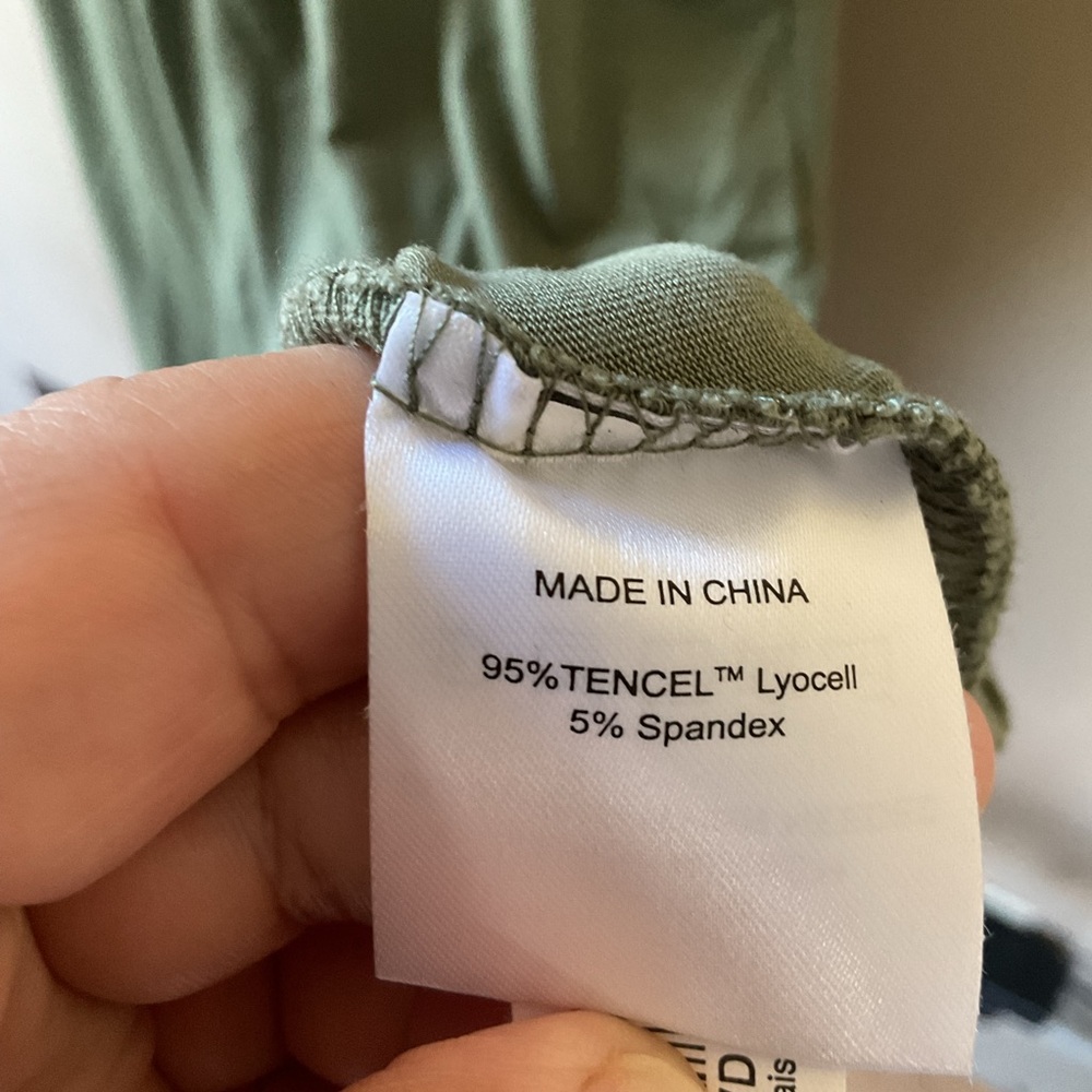 Quince Tencel Jersey Ruched Waist Dress Sage Green Size Small - Picture 6 of 11